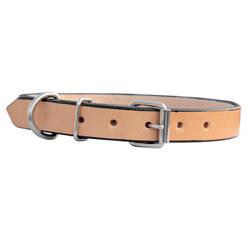 Hilason Heavy Duty Handmade Genuine Leather Dog Collar Tan